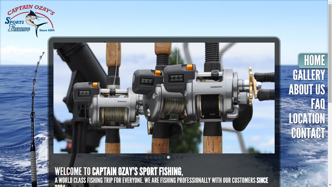 Captain Ozay's Sport Fishing web sitesi tasarımı Ölüdeniz Fethiye