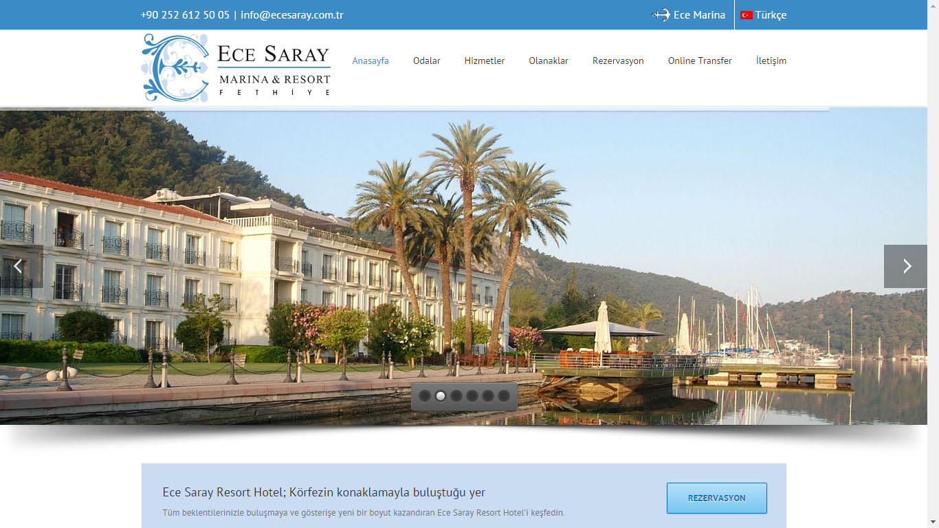 Ece Saray Marina web sitesi tasarımı Fethiye Muğla