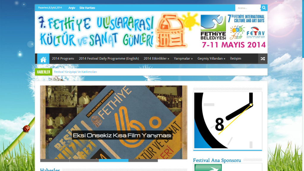 Fethiye Kultur Sanat Gunleri Festivali web sitesi tasarımı Muğla