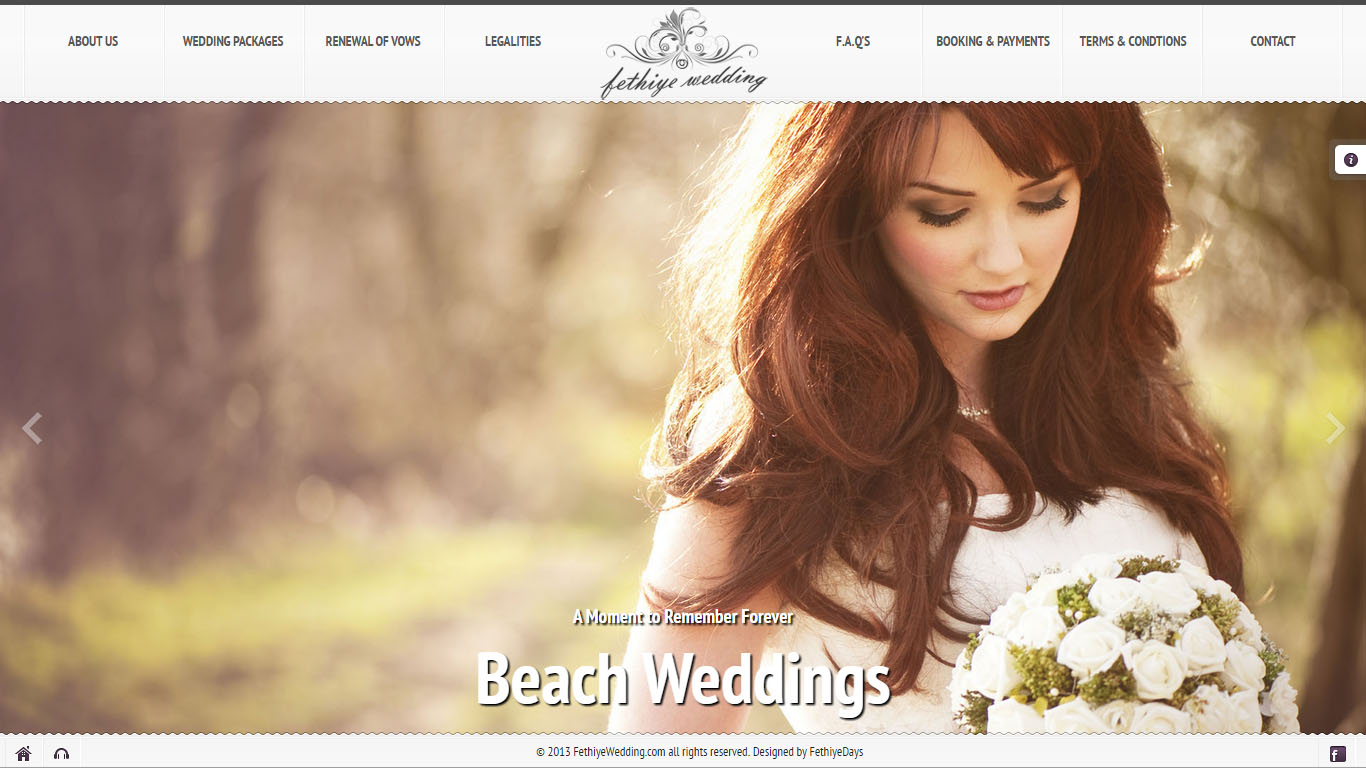 Fethiye Wedding düğün organizasyonları web sitesi tasarımı Fethiye