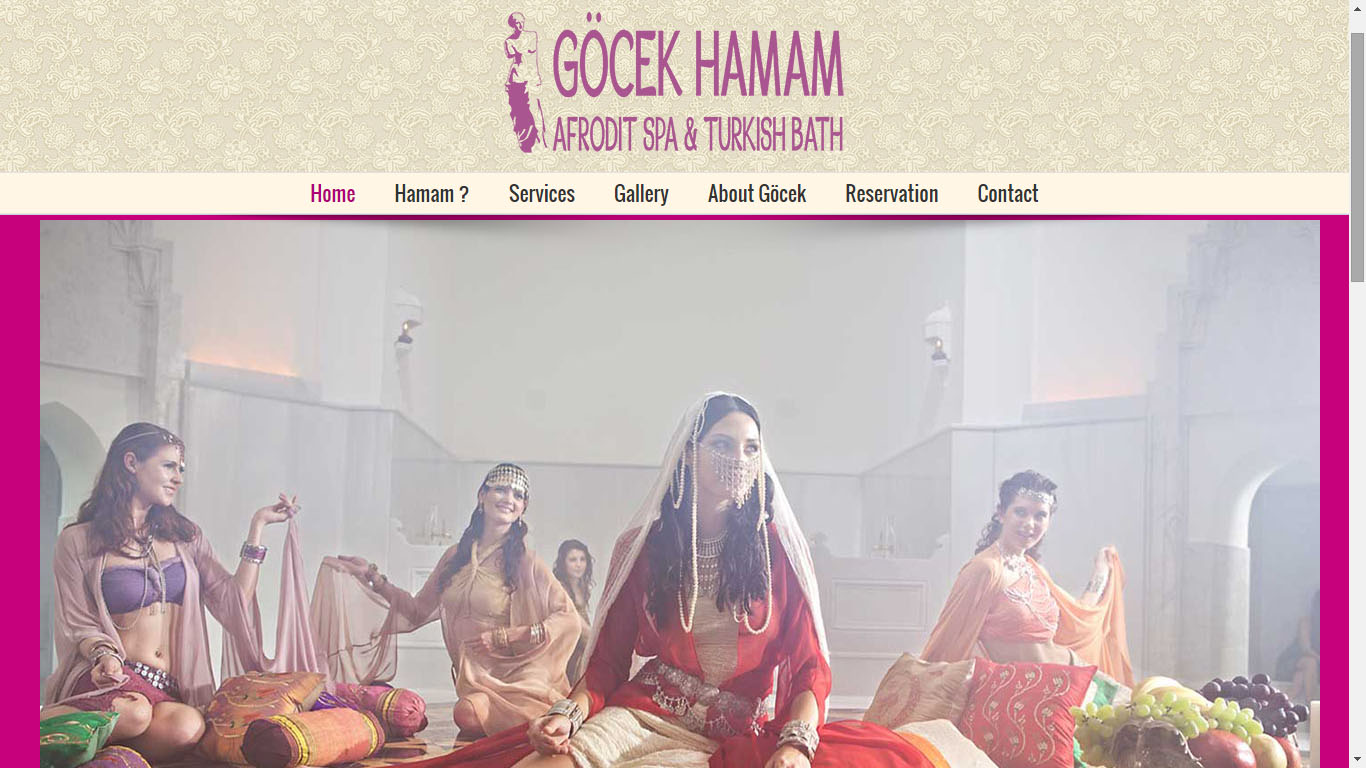 Tan Ajans Fethiye Muğla Göcek Hamam Afrodit Spa web sitesi tasarımı