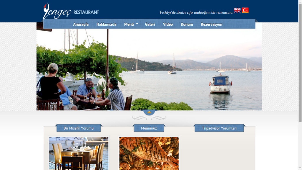 Yengeç restoran web sitesi tasarımı Fethiye muğla