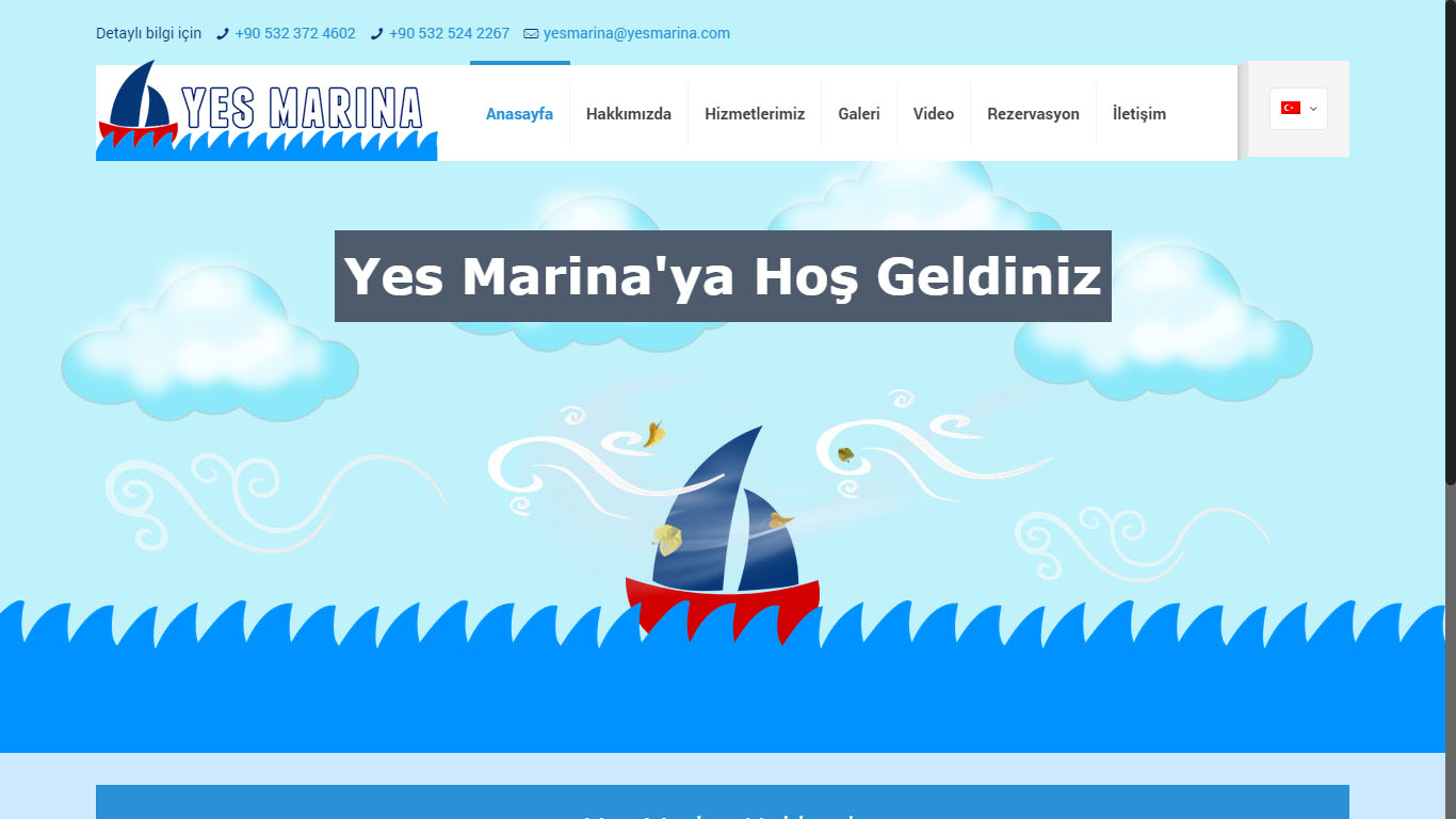 Tan Ajans Yes Marina Fethiye Muğla web sitesi tasarımı