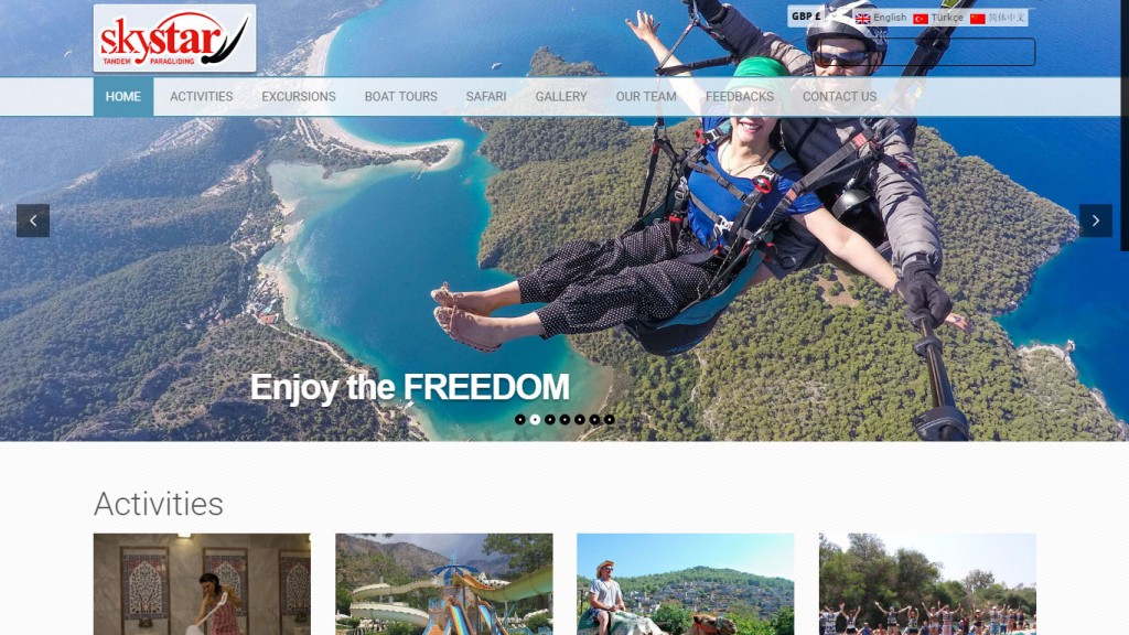 sky star paragliding tur satış website